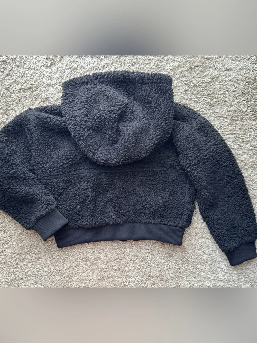 The North Face Black Sherpa Fleece Zip Hoodie Toddler Size 2T Cozy Full Zip
